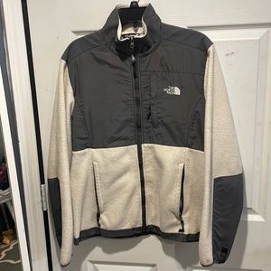 White north face zip up
